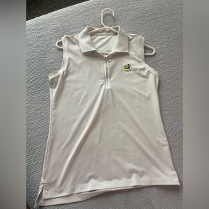 Masters Magnolia Lane White Sleeveless Polo